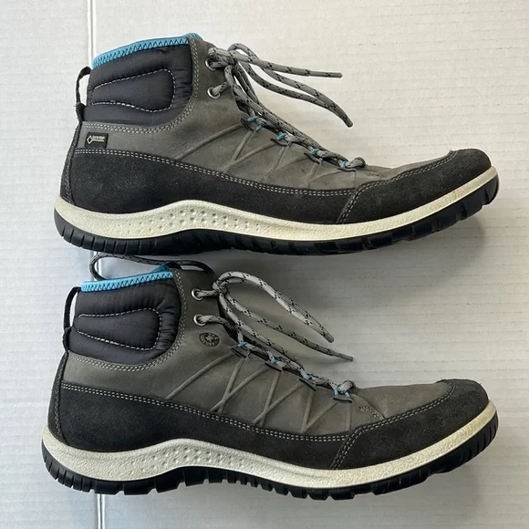 ECCO Yak Gore-Tex Women’s Size EU 41 Gray Lace-Up Hiking Boots - Picture 9 of 11